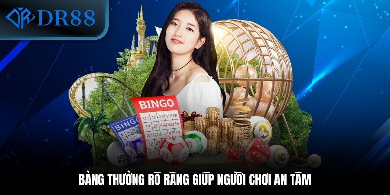Bảng thưởng rõ ràng giúp người chơi an tâm